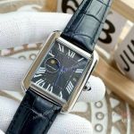 Replica Cartier Tank Francaise Moonphase Watches Leather Strap